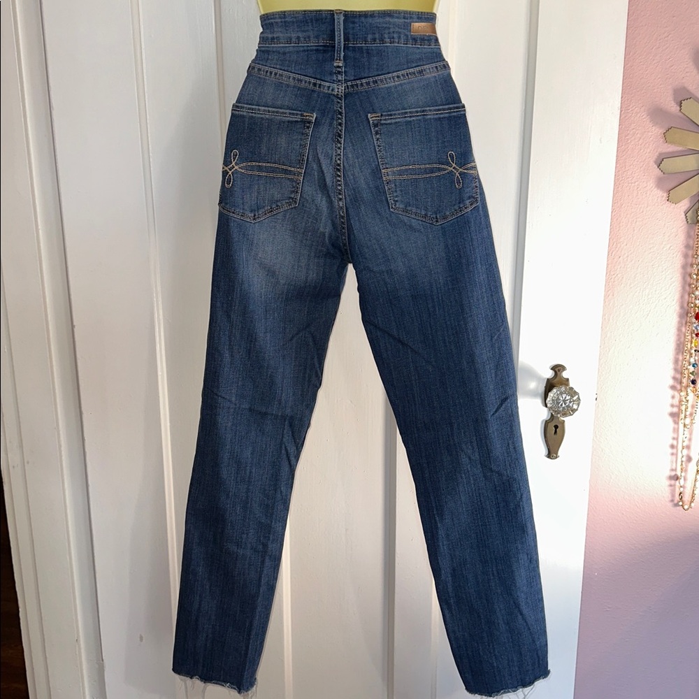 Denizen from Levi's High Rise Ankle Slim Blue Unhemmed Skinny Jeans - Picture 4 of 8
